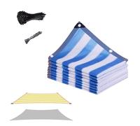 Pare-soleil pour abri d'auto - Protection UV à 90 % - Toile en maille facile à fixer pour 3 x 3 m, 3 x 4 m, 3 x 5 m, 3 x 6 m, 3 x 6 m, 3 x 8 m (jaune blanc)