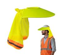 Pare-soleil pour casque de sécurité avec bord intégral - Protection solaire pour casque - Siège réglable - Protection UV - Respirant - Pour le visage, la tête, le travail, la randonnée, le jardin, le