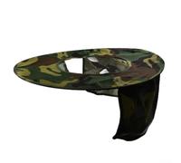 Pare-soleil pour casque de sécurité avec rabat de cou et bande réfléchissante pour travaux de construction, haute visibilité, protection UV (camouflage vert)
