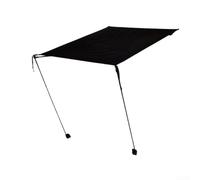 Pare-soleil pour chaise pliante en polyester 420D haute densité léger avec cordon de serrage réglable pour différentes chaises lunaires (noir)