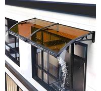 Pare-soleil pour extérieur - Marron - Pour balcon et terrasse - 100 x 200 cm - Protection UV - Pour portes et fenêtres - Imperméable - Installation facile