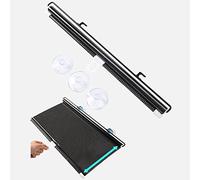 Pare-Soleil pour Pare-Brise, Automatic Retractable Sunshade, Sun Shade Roller Blinds with Suction Cup Blackout Curtain PVC Black