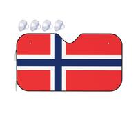 Pare-soleil pour pare-brise avant motif drapeau norvégien, refroidissement rapide dans la voiture en été, convient pour voitures, camions, etc.