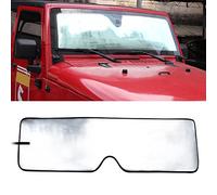 Pare-Soleil pour Pare-Brise Avant pour Jeep Wrangler Rubicon Sahara TJ JK JKU 2 Portes et 4 Portes 1996-2019 - Pare-Soleil sur Mesure