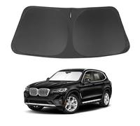 Pare-Soleil pour Pare-Brise Compatible avec BMW X3 2018-2024 2025 - Pare-Soleil Pliable - Protège la Voiture Contre Les Rayons du Soleil et Les dommages causés par la Chaleur