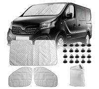 Pare-Soleil pour Pare-Brise de Camping Car Remplacement pour Renault Trafic 2015-2024, pour Vivaro 2014-2018, pour NV300 2014-2021, pour Talento 2016-2020, Lot de 3 Pare-Soleil Thermiques Internes