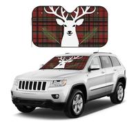 Pare-soleil pour pare-brise de voiture avec motif renne de Noël - Réflecteur pliable - Ajustement universel - Pour voitures, SUV, camions - Garde votre véhicule au frais