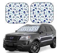 Pare-soleil pour pare-brise de voiture - Bleu vintage mauvais œil pliable pour voiture, pare-soleil de voiture offrant une protection complète