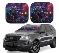 Pare-soleil pour pare-brise de voiture, caméléon lumineux fantaisie, art imaginaire, pare-soleil de voiture, SUV, pare-soleil intérieur de voiture offrant une protection complète