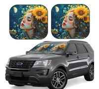 Pare-soleil pour pare-brise de voiture - Ciel étoilé - Princesse - Pare-soleil pliable pour intérieur de voiture SUV - Offre une protection complète