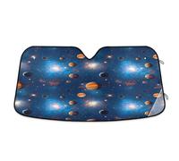 Pare-soleil pour pare-brise de voiture coloré galaxie lumineuse, réflecteur de voiture, pare-soleil de voiture pliable, couverture de fenêtre avant (133 x 59,9 cm)
