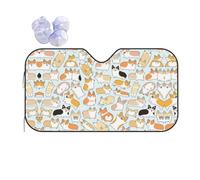Pare-soleil pour pare-brise de voiture Corgi imprimé chien Protection contre les rayons du soleil et les dommages causés par la chaleur Garde au frais Protège l'intérieur