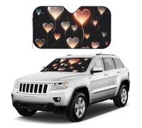 Pare-soleil pour pare-brise de voiture en forme de cœur brillant - Réflecteur pliable - Protection universelle pour voitures, SUV, camions - Garde votre véhicule au frais