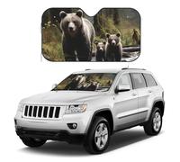 Pare-soleil pour pare-brise de voiture Mother Bear and Her Cubs, réflecteur pliable pour fenêtre avant, pare-soleil universel pour voitures, VUS, camion, garde votre véhicule au frais