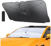 Pare-Soleil Pour Pare-Brise De Voiture Pliant Pare-Soleils Pour Pare-Brise Avant Auto Avec Coins En Cuir Anti-Rayures 145 X 85 Cm Protection Solaire Idéale Pour Suv Et Tous Types De Véhicules
