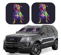 Pare-soleil pour pare-brise de voiture - Pop Art Pitbull - Pliable - Pour intérieur de voiture SUV - Offre une protection complète