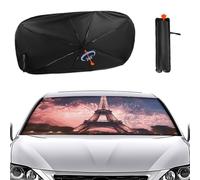 Pare-soleil pour pare-brise de voiture - Rose - Tour Eiffel - Pour la plupart des voitures, SUV, camions, accessoires d'intérieur d'été