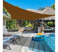 Pare-soleil pour pergola, imperméable, respirant, résistant aux UV, facile à installer avec kit de matériel de montage (nous fabriquons des tailles personnalisées) Marron 2-4 m x 5 m