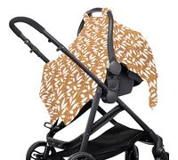 Pare-soleil pour poussette - Mousseline de coton respirante 111,8 x 88,9 cm, housse de siège d'auto pour bébé, protection de couverture de transport, motif floral, s'adapte à la plupart des sièges d'a