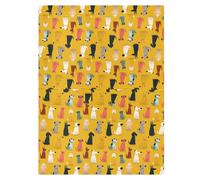 Pare-soleil pour poussette - Protège de la poussière et de la neige - Motif chiens de ranch amusants - Jaune