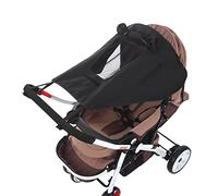Pare Soleil pour Poussette Universelle Couverture de Soleil Anti-UV pour Landau Réglable Ombrelle de Poussette Imperméable Coupe-vent avec Fenêtre d'Observation Parasol pour Nacelle Landau Couffin
