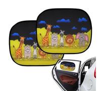 Pare-soleil pour vitre latérale - Motif - Avec film adhésif statique - Protection anti-éblouissement en maille avec fonction de protection - Accessoire de voiture pour véhicules et pour femmes sur