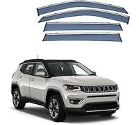 Pare-Soleil pour vitres latérales de Voiture Lot De 4 Déflecteurs d'air pour Jeep 2017-2023, Pare-Brise Avant Et Arrière, Protection Contre La Pluie Et La Fumée, Accessoires De Voiture