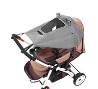 Pare-soleil Poussette Bébé Universelle Légère Couverture Auvent de Poussette Protection Solaire Coupe-Vent Imperméable Ombrelle à Landau Parasol Pliable Accessoires Anti-UV