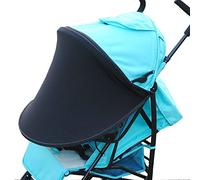 Pare-soleil Poussette Bébé Universelle Légère Couverture Auvent de Poussette Protection Solaire Coupe-Vent Imperméable Ombrelle à Landau Parasol Pliable Accessoires Anti-UV
