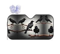 Pare-soleil réfléchissant pour pare-brise de voiture - Motif oiseaux sur une branche - Garde le véhicule au frais