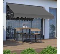 Pare-soleil réglable sur pied pour protection contre la pluie et le soleil, assemblage facile, idéal pour extérieur, terrasse, balcon et parc (gris et blanc)