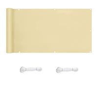 Pare-soleil résistant aux intempéries de 1,1 x 5 m - Facile à nettoyer - Résistant aux intempéries - Pour jardin, balcon, piscine, porche, balustrade, jardinage - Beige