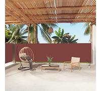 Pare-soleil rétractable - 160 x 1000 cm - Protection UV pour extérieur - Enrouleur automatique - Pour terrasse et balcon - Marron - Résistant aux intempéries