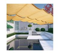 Pare-soleil rétractable en forme de U - Auvent pour pergola d'extérieur pour balcon et terrasse - 2,2 m - Filet d'ombrage élégant en forme de vague - Protection solaire parfaite