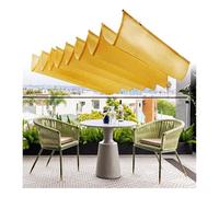 Pare-soleil rétractable en forme de U pour patio, porche, terrasse et arrière-cour - Auvent coulissant en forme de vague - 1,7 m x 4 m