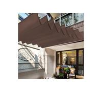 Pare-soleil rétractable en forme de U pour pergola d'extérieur, imperméable, parfait pour terrasse et jardin - 1,7 x 4 m