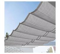 Pare-soleil rétractable en forme de vague avec kit de montage pour jardin et terrasse (Dimensions) Parfait pour la protection solaire