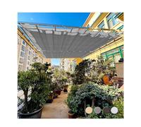 Pare-soleil rétractable en polyéthylène haute densité durable pour toits et terrasses - Design en forme de U - 1,6 x 4 m (l x L x L)