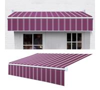 Pare-soleil rétractable en tissu durable pour terrasse, balcon, cafés et magasins, résistant aux intempéries pour une protection UV ultime