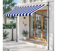Pare-soleil rétractable manuel résistant aux UV et imperméable à l'eau, installation facile pour terrasse, jardin, bar et utilisation en extérieur, couverture réglable