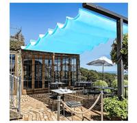 Pare-soleil rétractable ondulé Sa - Housse d'auvent imperméable avec système de poulie pour pergola, terrasse et porche, auvent de rechange pour un confort extérieur