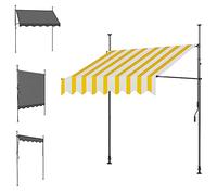 Pare-soleil rétractable pour extérieur, résistant aux UV, imperméable, sans perçage, auvent réglable pour balcon, terrasse, jardin et terrasse, protection solaire parfaite