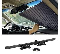 Pare-Soleil Voiture Pare-Brise Avant Store Voiture Parapluie Voiture Soleil rétractable Avant Pare-Brise Pare-Soleil à ventouses SUV MPV Camion,65cm Front Window