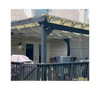 Pare-soleil rétractable pour pergola - Toutes saisons - Design réglable pour différents environnements - Protection UV et installation facile - 1,2 x 12 m