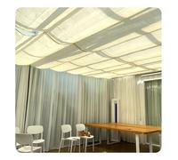 Pare-soleil rétractable pour pergola, voile ondulée, imperméable, ensemble de rechange pour jardin, terrasse, barbecue, 1 x 4 m, blanc