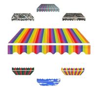 Pare-soleil rétractable pour terrasse ou balcon - Auvent de rechange manuel pour fenêtre et balcon - Couleur jaune - 400 x 150 cm