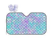 Pare-soleil sirène pour pare-brise avant de voiture : pare-soleil auto pour voiture, camion, SUV (mise à niveau trempé) M