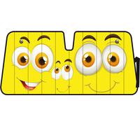 Pare-soleil souriant pour pare-brise de voiture 147x68 cm double bulle