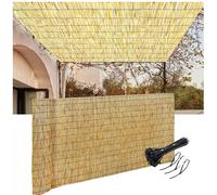 Pare-soleil sur la terrasse, clôture décorative, décoration de jardin, protection solaire, clôture d'intimité, pare-soleil, imperméable, respirant, intimité en bambou (1,1 x 8 m)
