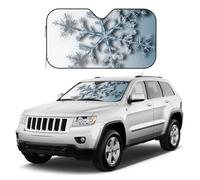 Pare-soleil transparent en forme de flocon de neige pour pare-brise de voiture - Réflecteur pliable - Protection universelle pour voitures, SUV, camions - Garde votre véhicule au frais